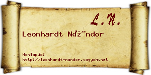 Leonhardt Nándor névjegykártya